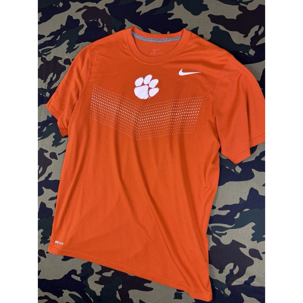 Nike Dri Fit Clemson Tigers Football T-Shirt Orange Men’s Medium